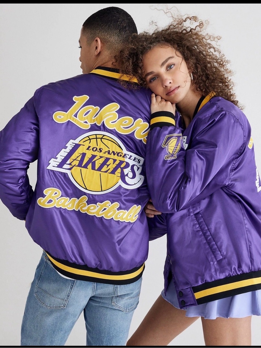 Aeropostale Ultra Game Purple NBA Los Angeles Lakers Unisex Puffer Jacket